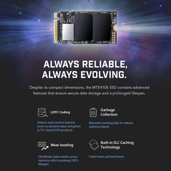 Interne SSD - Opslag M.2 - Snelle Data Transfer - PCIe Gen4x4 Interface - 256 GB - Zwart — afbeelding 2