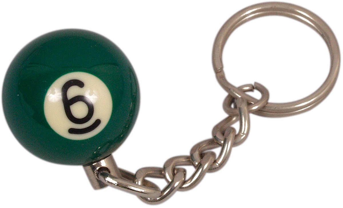 Sleutelhanger poolball 25 mm Nr. 6