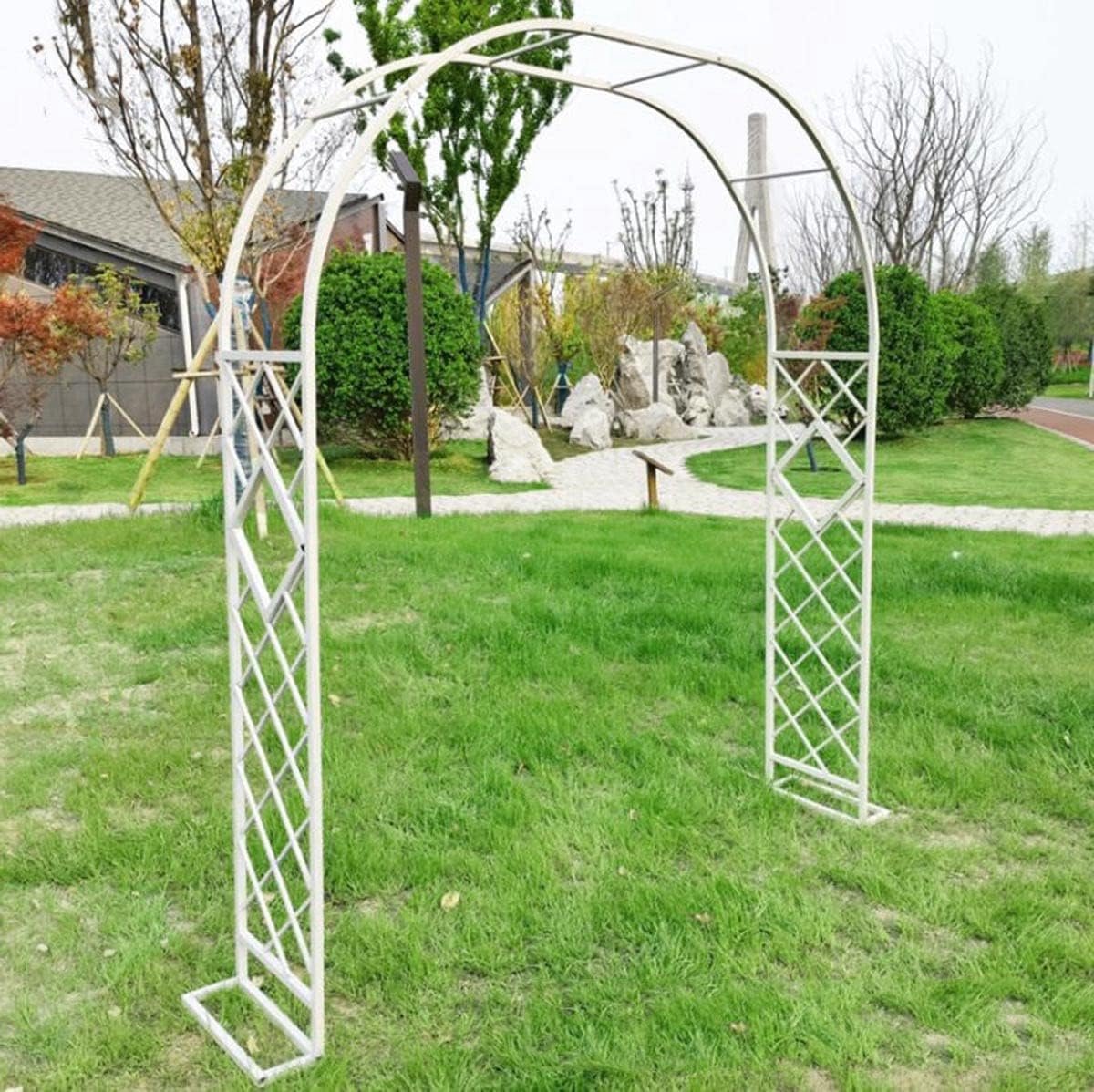 Tuinboog - Klimboog Decoratie - Feestelijke Aankleding - Stevig Smeedijzer - 260 cm Breed - Wit