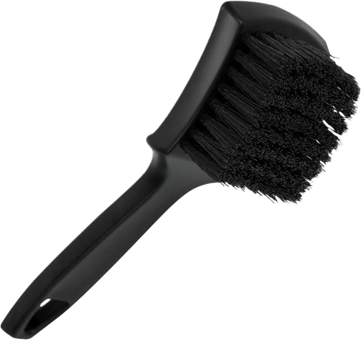 Auto Wielborstel - Bandenborstel Velgen - Auto Reinigen - Ergonomische Antislip Grip - 20.5 cm Lengte - Zwart