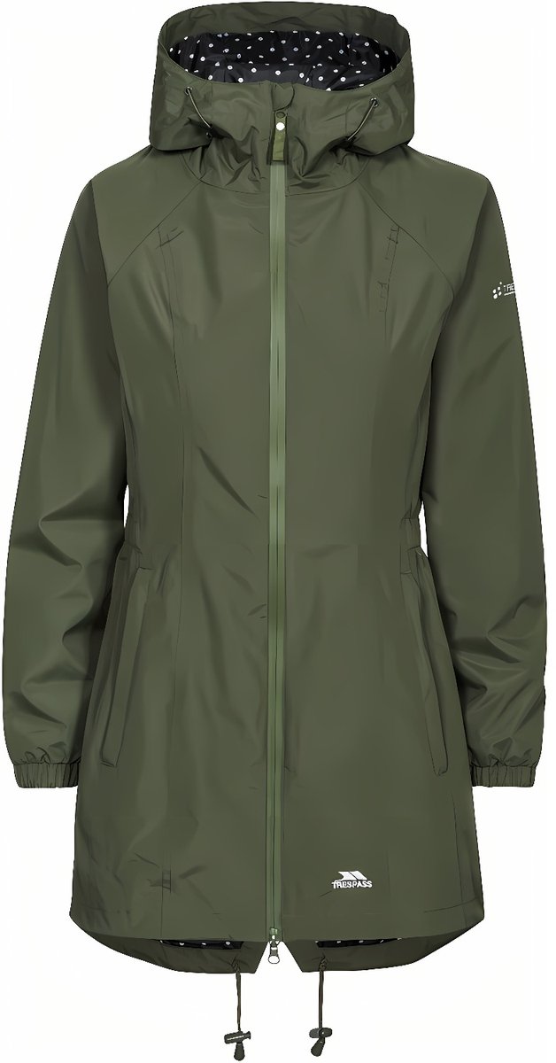 Trespass Dames Waterdichte Shell Jas Groen