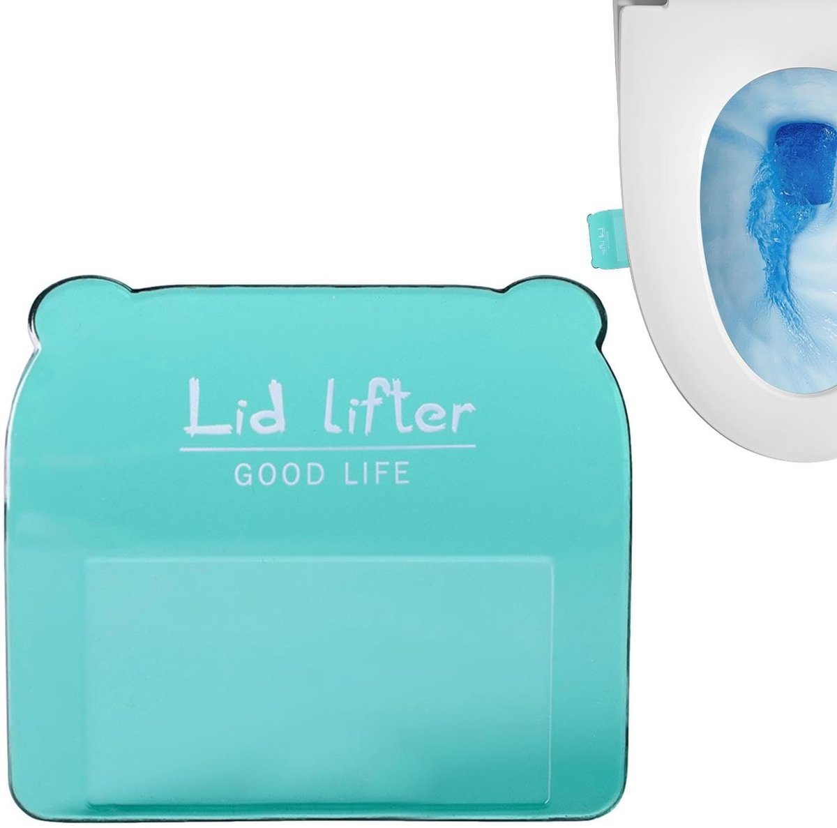 Toilet Zitting Lifter - Handige Handgreep - Hygiënisch Gebruik - Eenvoudige Bevestiging - 6 x 7 cm - Groen
