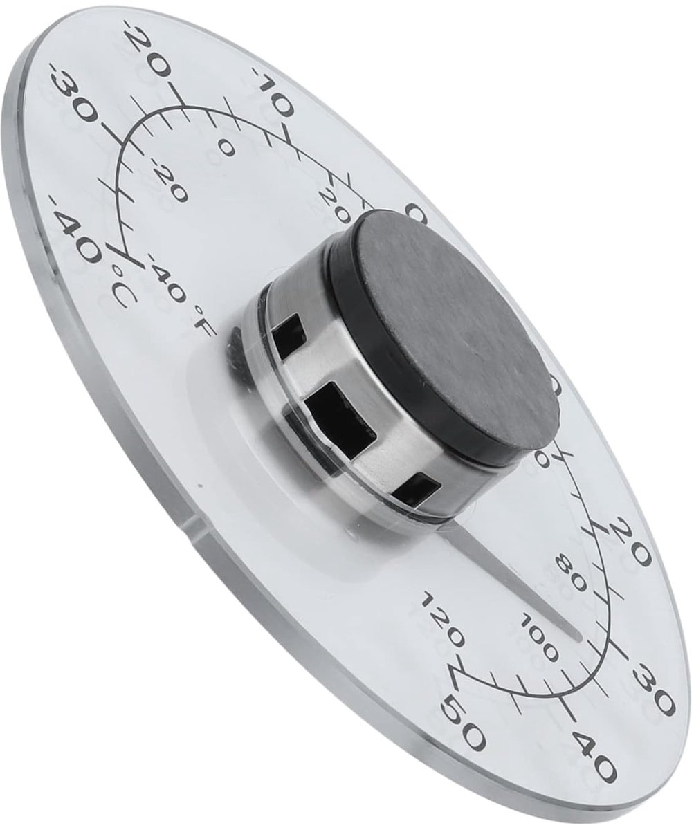Buitenthermometer - Temperatuurmeter Raam - Buitentemperatuur Meten - Batterijvrij Regenbestendig - 11 cm Diameter - Transparant