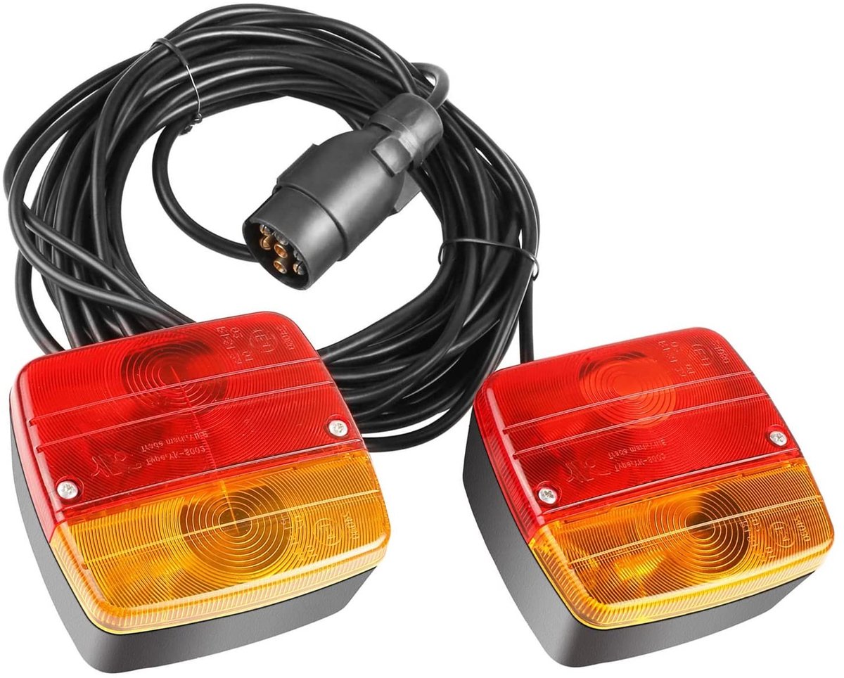 Dailygoods - Aanhangwagen Lichten - Magnetische LED Trailer - Eenvoudige installatie - 25ft Kabel - 12V 21W - Veiligheid verlichting - Geschikt voor a...