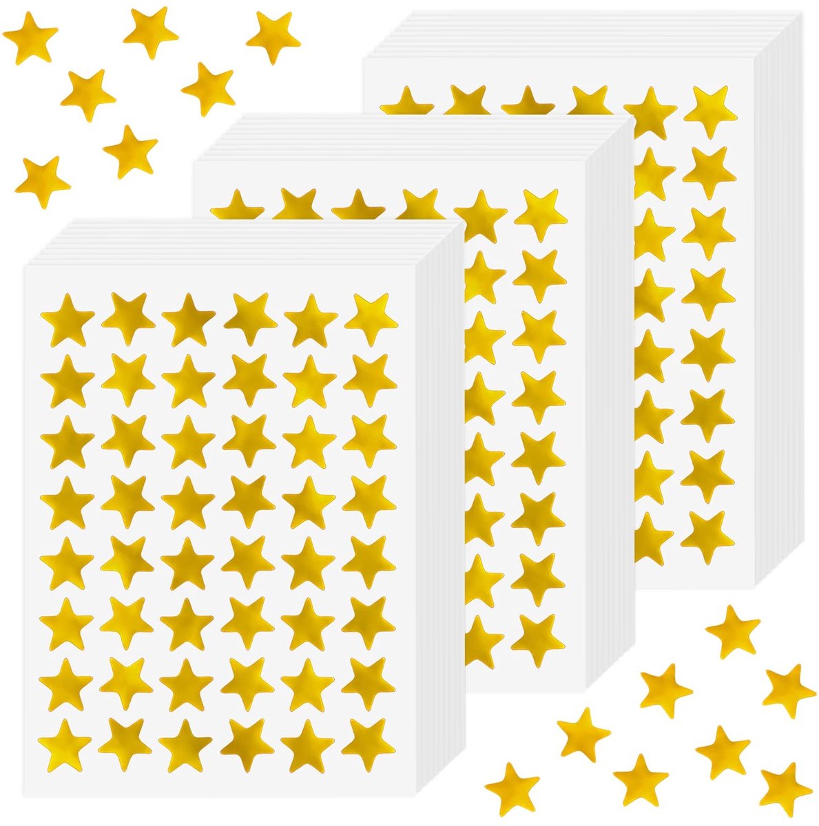 Dailygoods- Sterrenstickers 1440 stuks - Beloningsstickers voor kinderen - Zelfklevend - Afneembaar - Decoratie voor school - Perfecte maat 1,3 cm