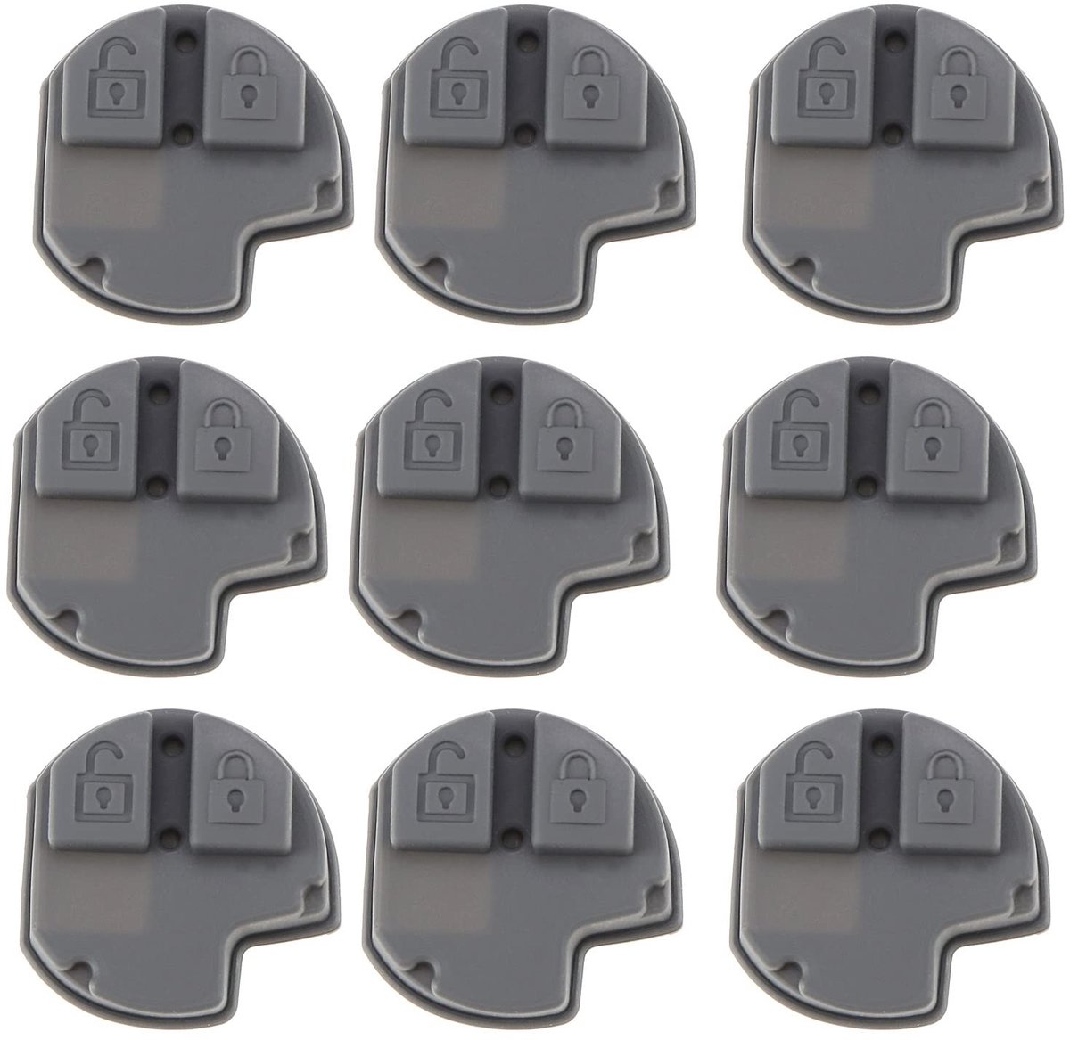 Dailygoods- Autosleutel Rubberen Pad - 2 Knoppen - Vervangende Sleutelfob - Bescherming tegen Krassen - Compatibel met Suzuki - Zwart - Sleutelhanger