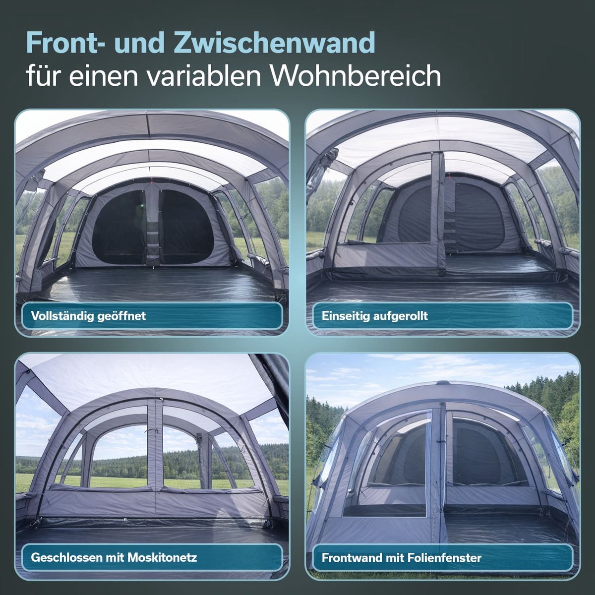 Skandika tunneltent Svalgard 6 Sleeper Protect XL - Kampeertent voor 6 personen, FlexCore-stokken, verduisterde slaapcabine, 5000 mm waterkolom, 210 cm stahoogte, klein pakvolume, familietent, camping – foto 7
