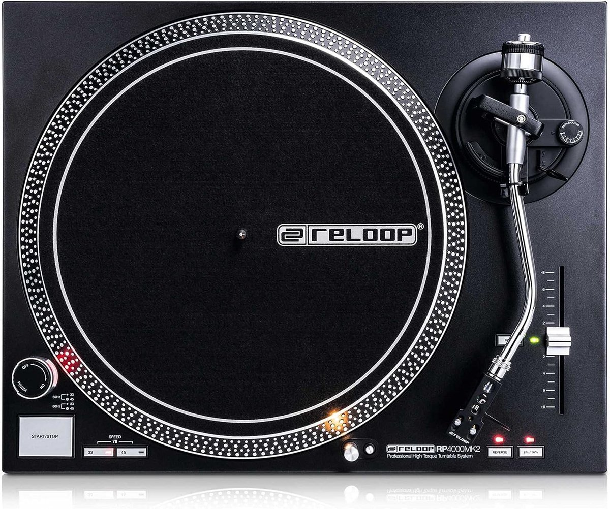 DJ Draaitafel - Platenspeler - Muziek Draaien - Direct Drive Motor - 6.75 Kilogram - Zwart Metallic