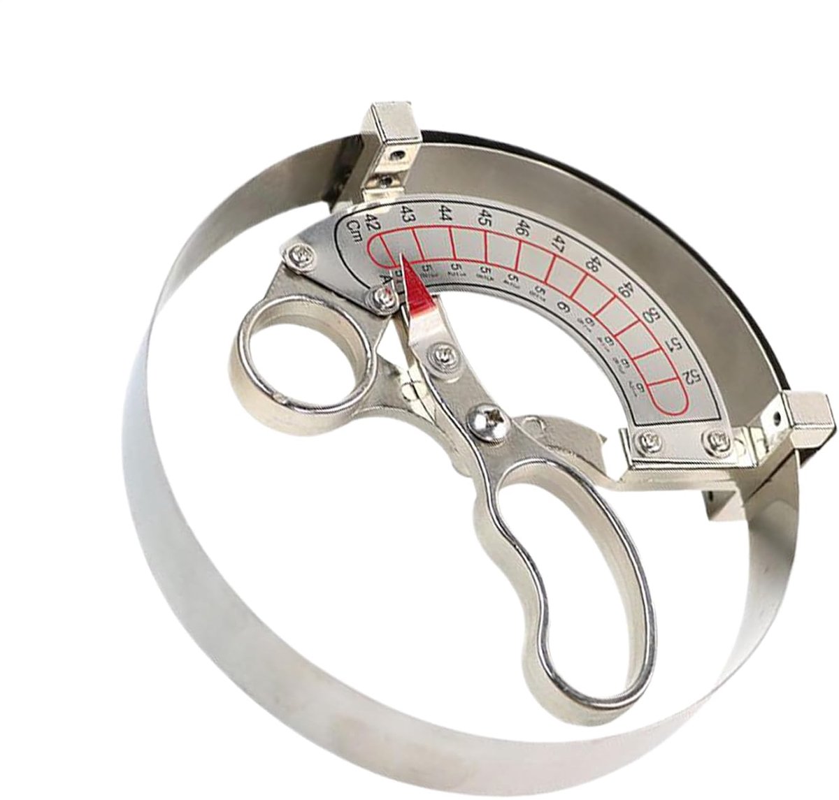 Hoedliniaal - Meetgereedschap - Hoeden Maken - Ergonomisch Handvat - 42-52 cm - Zilver