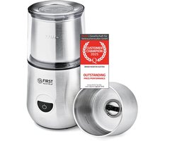 Koffiemolen Melkopschuimer - Apparaat 2-in-1 - Koffie Bereiden - Roestvrij Staal - 100 gram - Grijs