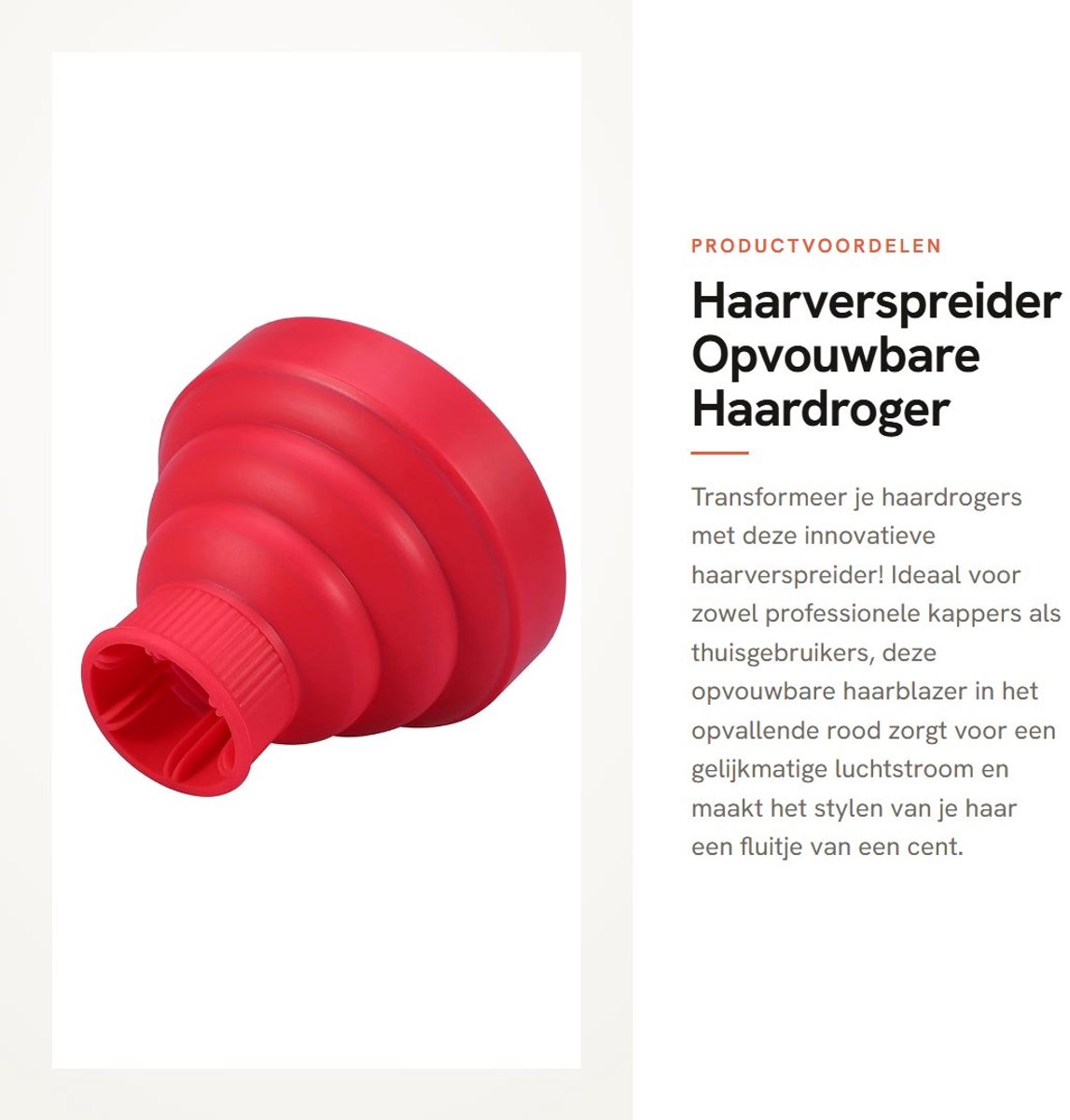 Opvouwbare diffusor voor haardroger - Voor krullend haar - Stylingstool voor golvend haar