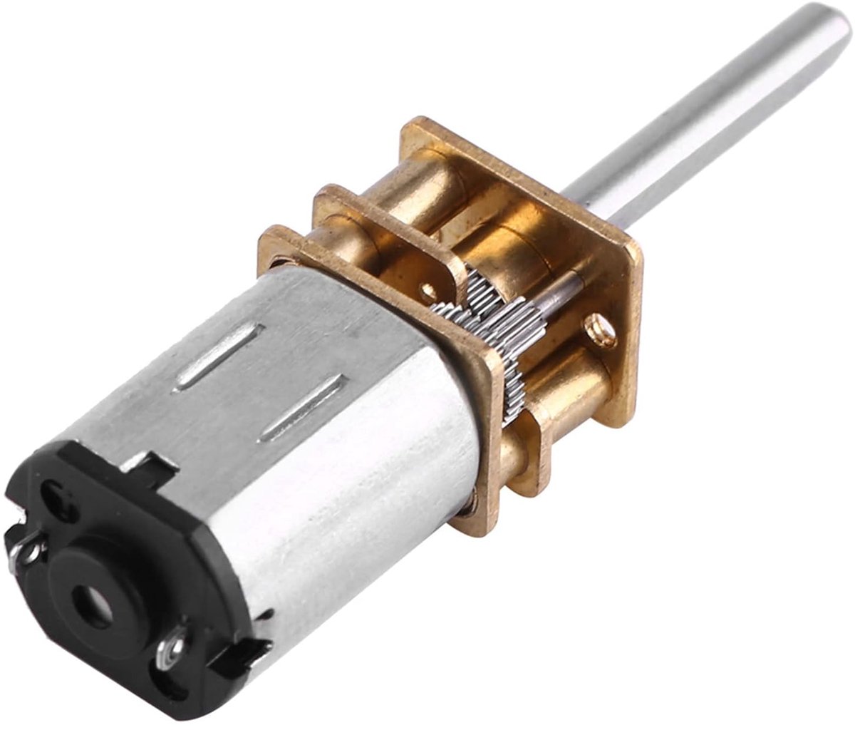 Elektrische Motor - Gereduceerde Motor - Technische Projecten - Volledig Metalen Tandwielen - 12V 100 tpm - Zilver
