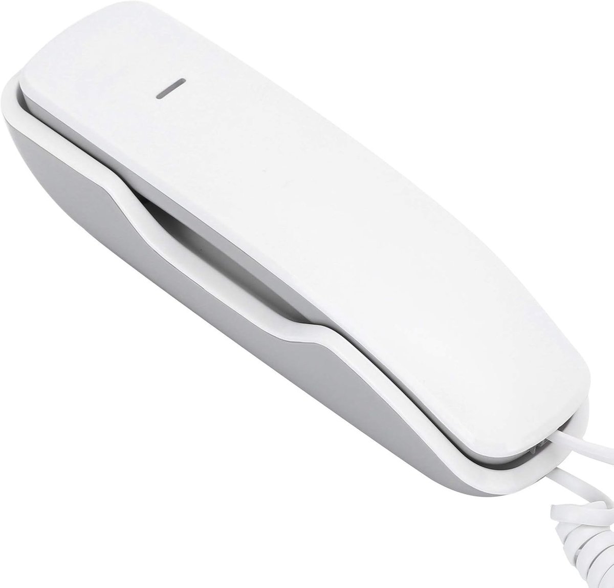 Vaste Telefoon - Wand Telefoon - Thuiswerken Kantoor - Dubbelzijdig Gebruik - Compact Formaat - Wit
