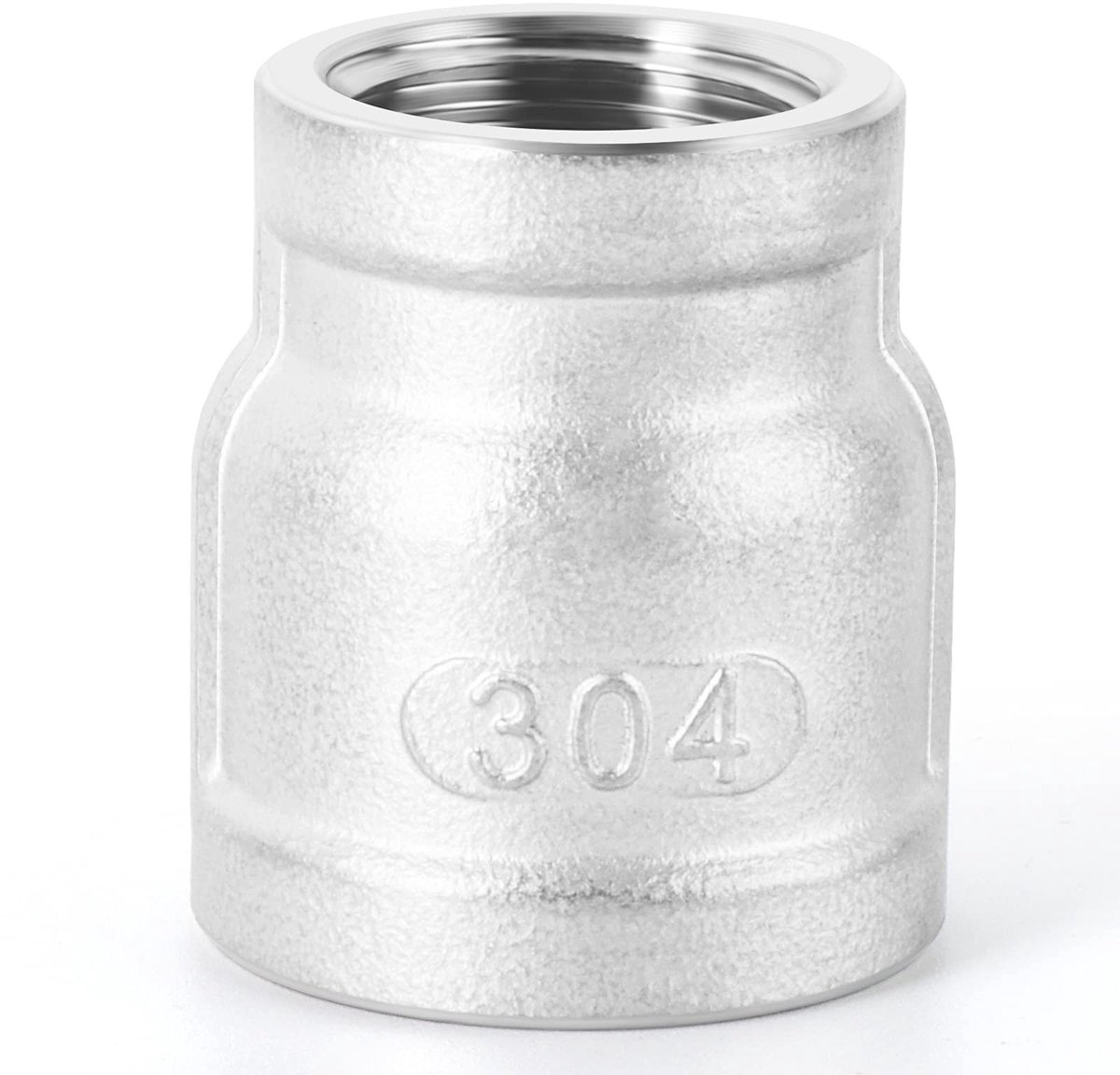 Dailygoods- Reductiekoppeling 1/2" x 1/4" BSP - Roestvrij Staal 304 - Vrouwelijke Aansluiting - Temperatuurbestendig - Nauwkeurige Schroefdraad - Eenvoudige Montage - Buisfitting