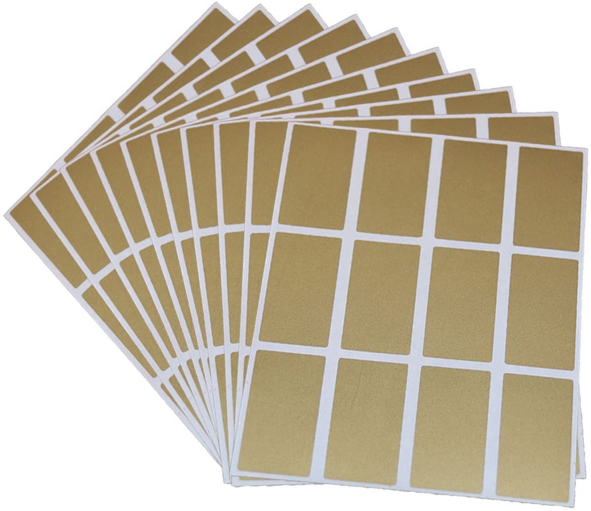 Dailygoods- Kraskaarten 120 stuks - Krasloos Zelf Maken - Gouden Krasstickers - 42 x 23 mm - Cadeaukaarten - Verjaardagskaarten - Kraslot