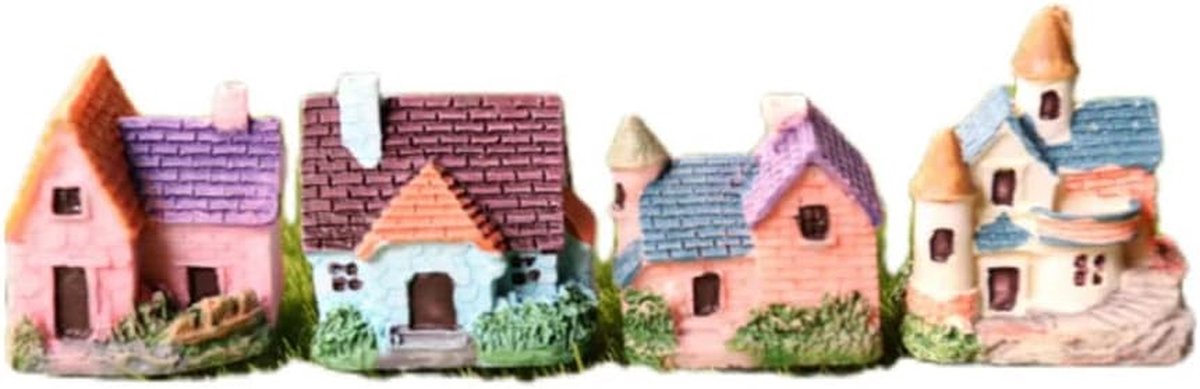 Micro-Landschap Huis - Miniatuur Villa - Tuin Decoratie - Handgemaakt Hars Ambacht - 1.2 x 1 x 1.2 Inch