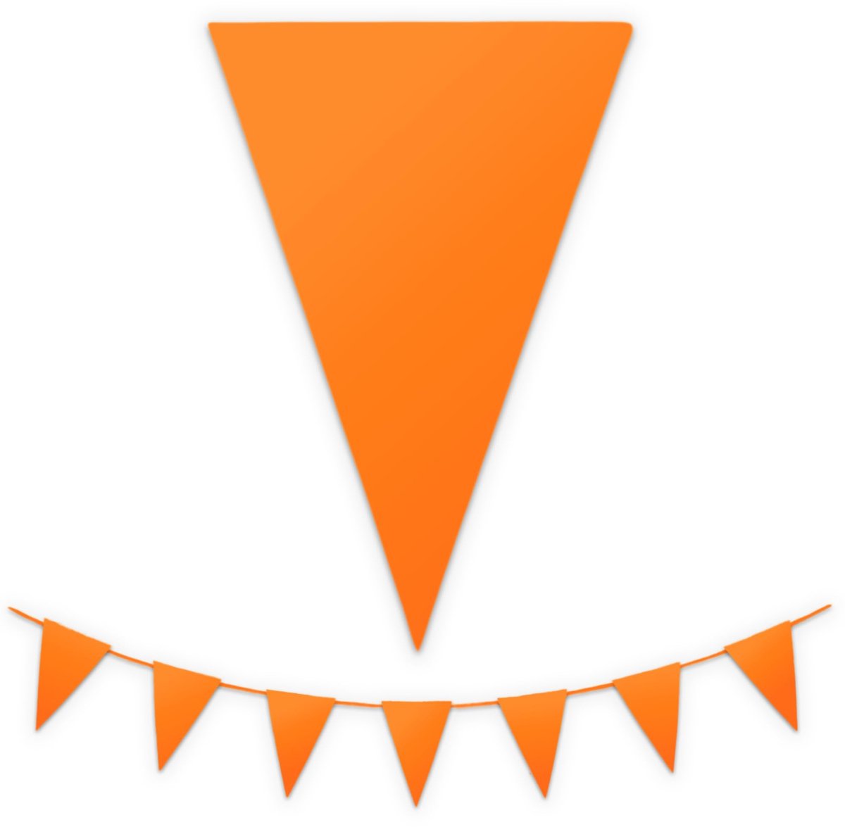 Dailygoods- Slingers Oranje - Vlaggenlijn 10 Meter - Verjaardag Versiering - EK/WK Decoratie - Vlaggetjes - Snel Geleverd