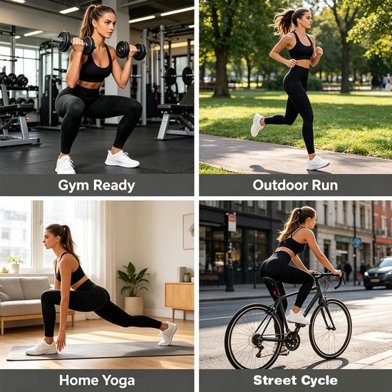Dailygoods- Compressielegging Dames Hoge Taille - 3D Anti-Cellulitis - Push-Up Legging - Lymfedrainage - Sportkleding - Ideaal voor Yoga/Sport - Sportlegging van Dailygoods — afbeelding 4