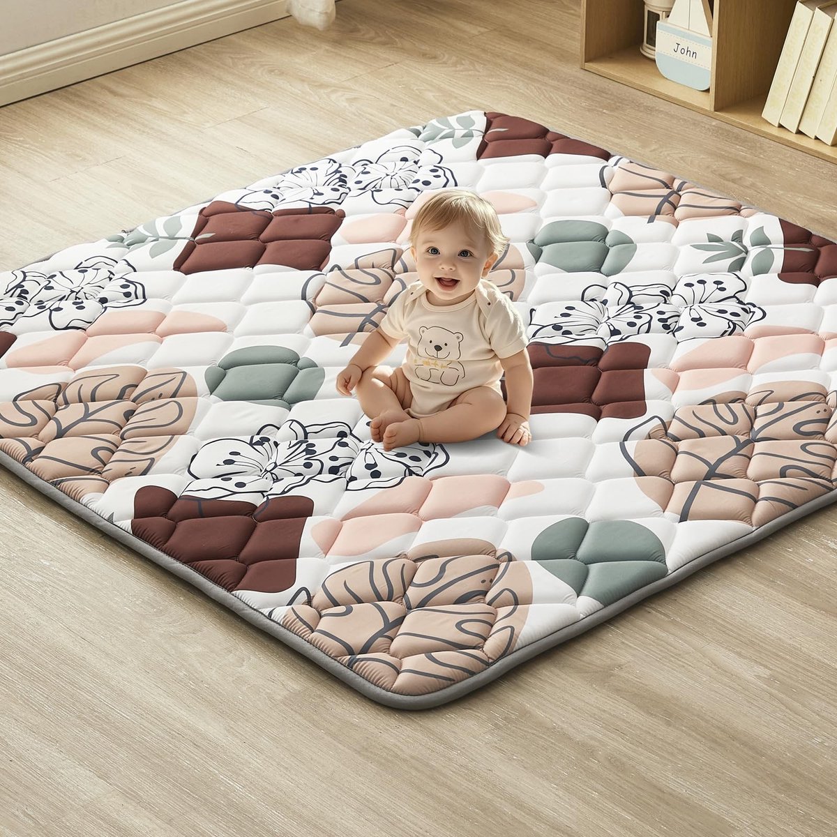 Dailygoods- Kruipmat 119,4 x 119,4 cm - Opvouwbaar - Zacht - Antislip - Speelmat - Geschikt voor kinderkamers