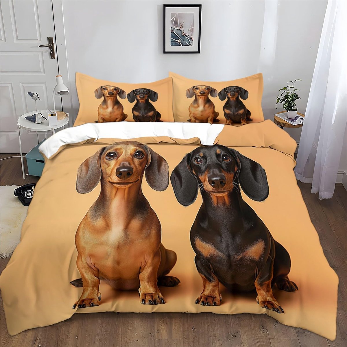 Dekbedovertrek Set - Beddengoed - Slaapkamer Decoratie - Zachte Microvezel - 135 x 200 cm 