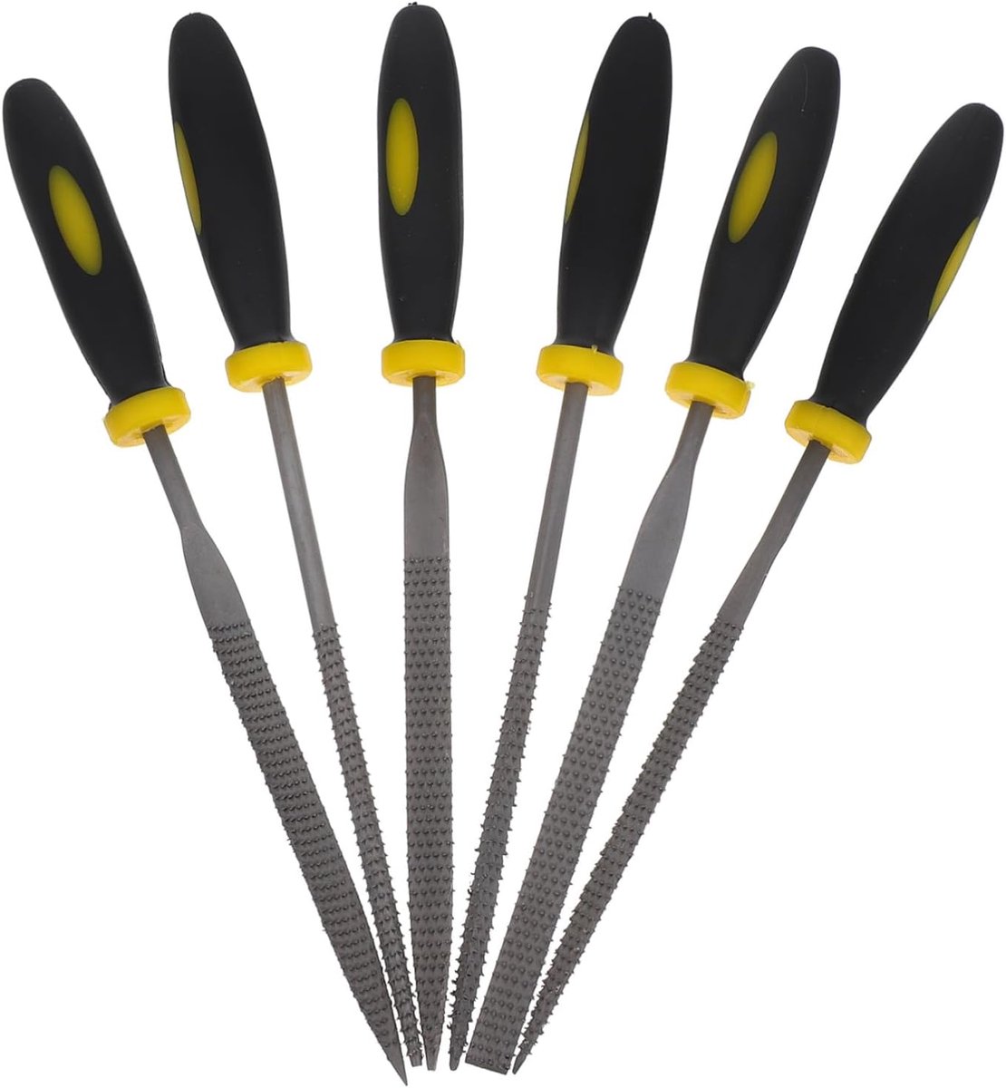 Houtbewerkingsgereedschap Set - Mini Vijlen Rasp - Materiaal Bewerken - Comfortabele Grip - 14 cm Lengte - Zwart