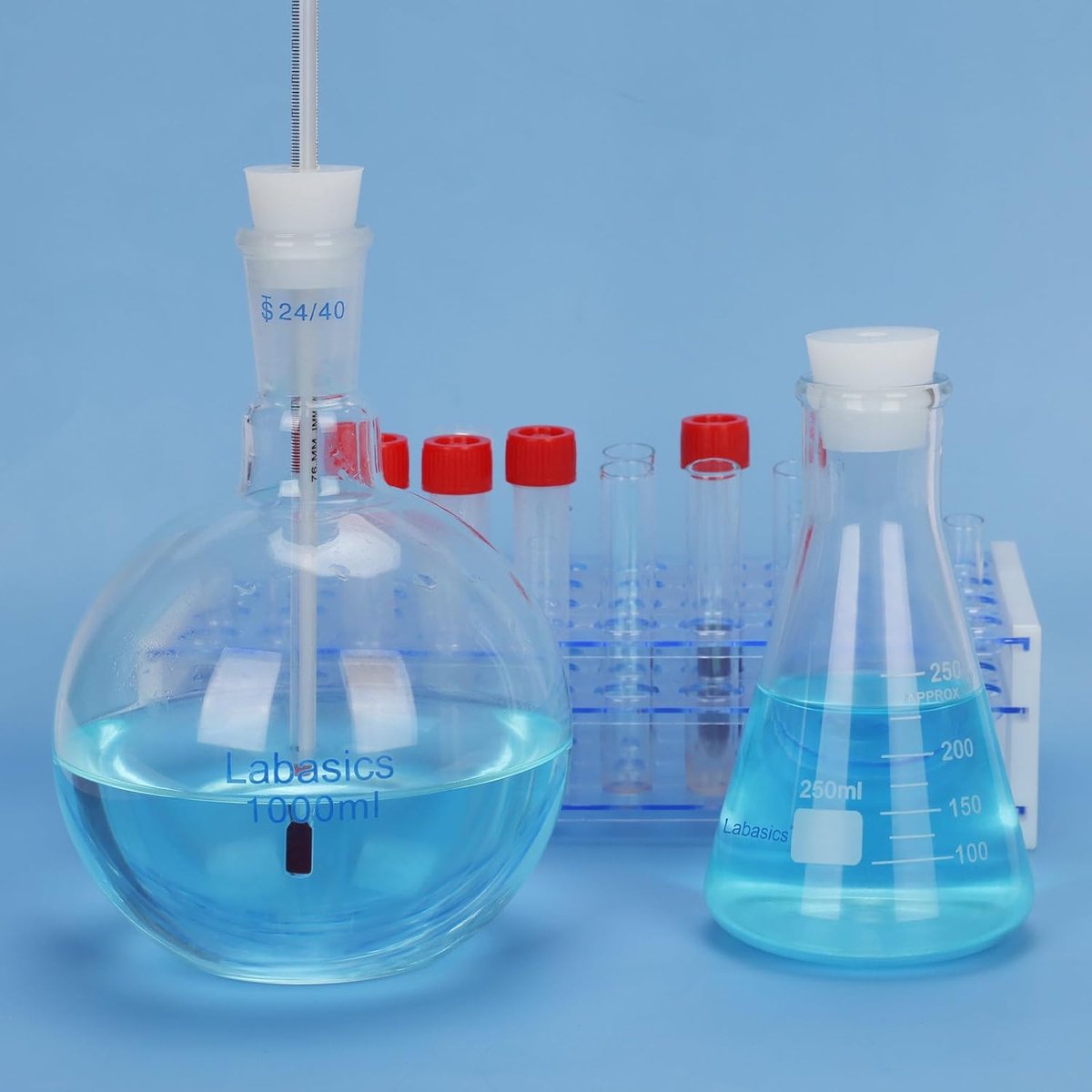 Siliconen Lab Stoppen - Conische Doppen - Laboratorium Experimenten - Met Gat - 5 Stuks - Wit