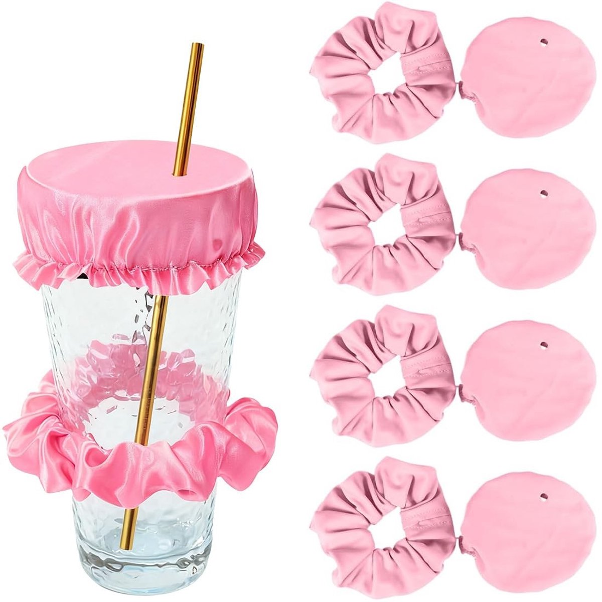 Dailygoods- Bekerdeksels 4 stuks - Herbruikbare Drankbeschermer