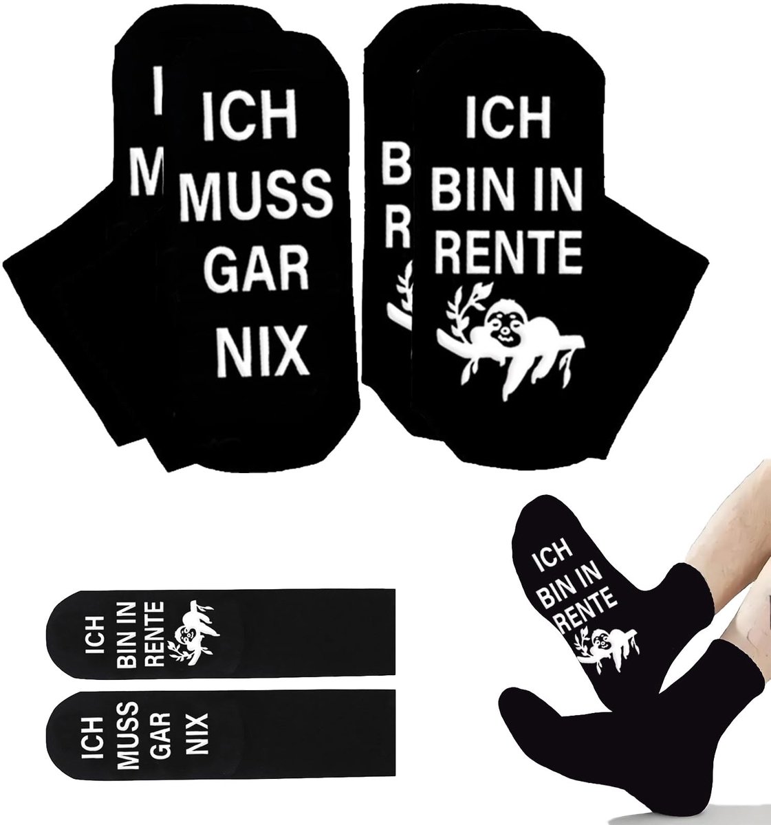 Dailygoods- Sokken Antislip - Grappige Sokken - Pensioencadeau - Heren/Dames - Ademend Katoen - 2 Paar - Cadeausokken