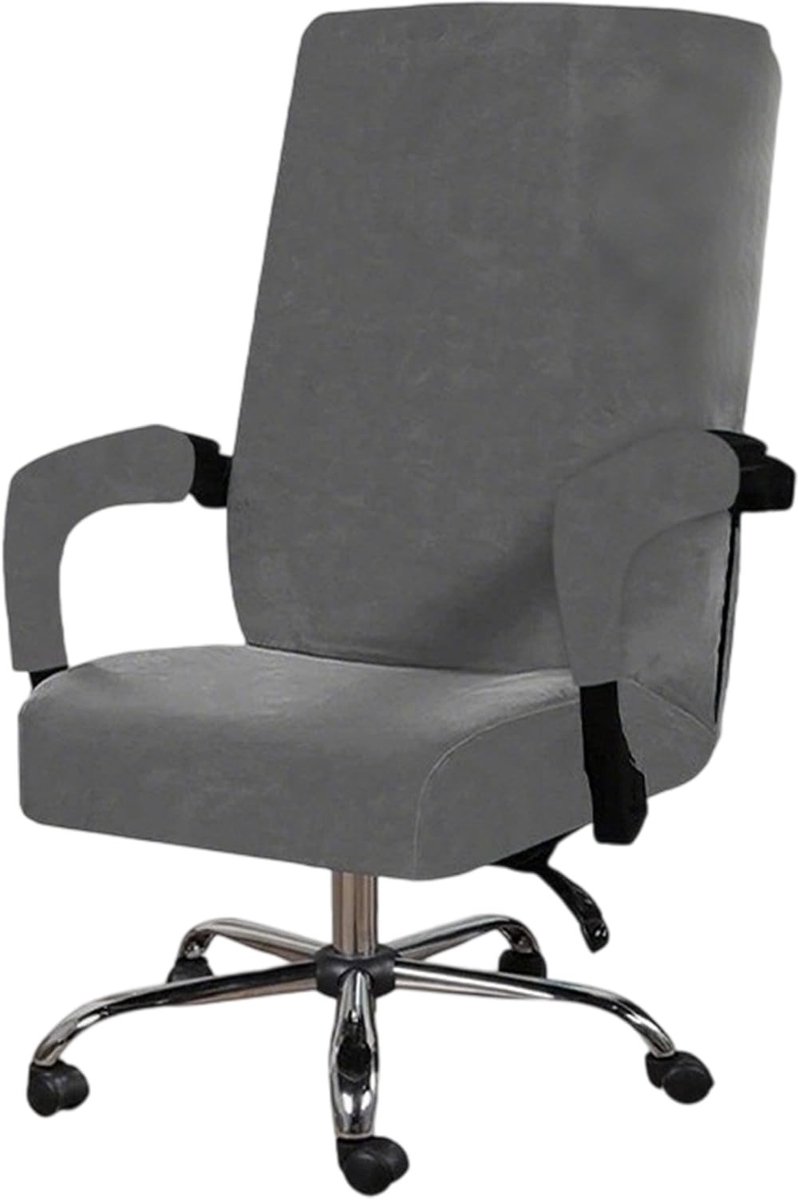Dailygoods- Stoelhoes Fluwelen Pluche - Bureaustoelhoes - Armleuninghoezen - Afneembaar - Wasbaar - Universeel - Bescherming tegen slijtage - Bureaustoelbekleding