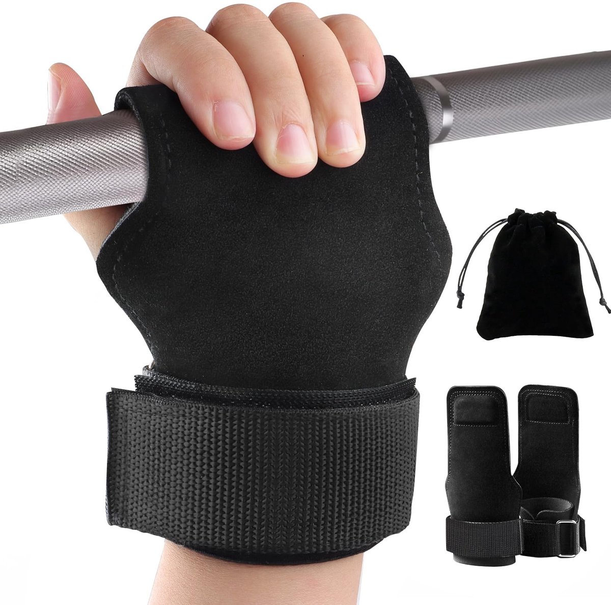 Dailygoods - Power lifting straps voor krachttraining - Antislip verstelbare handschoenen