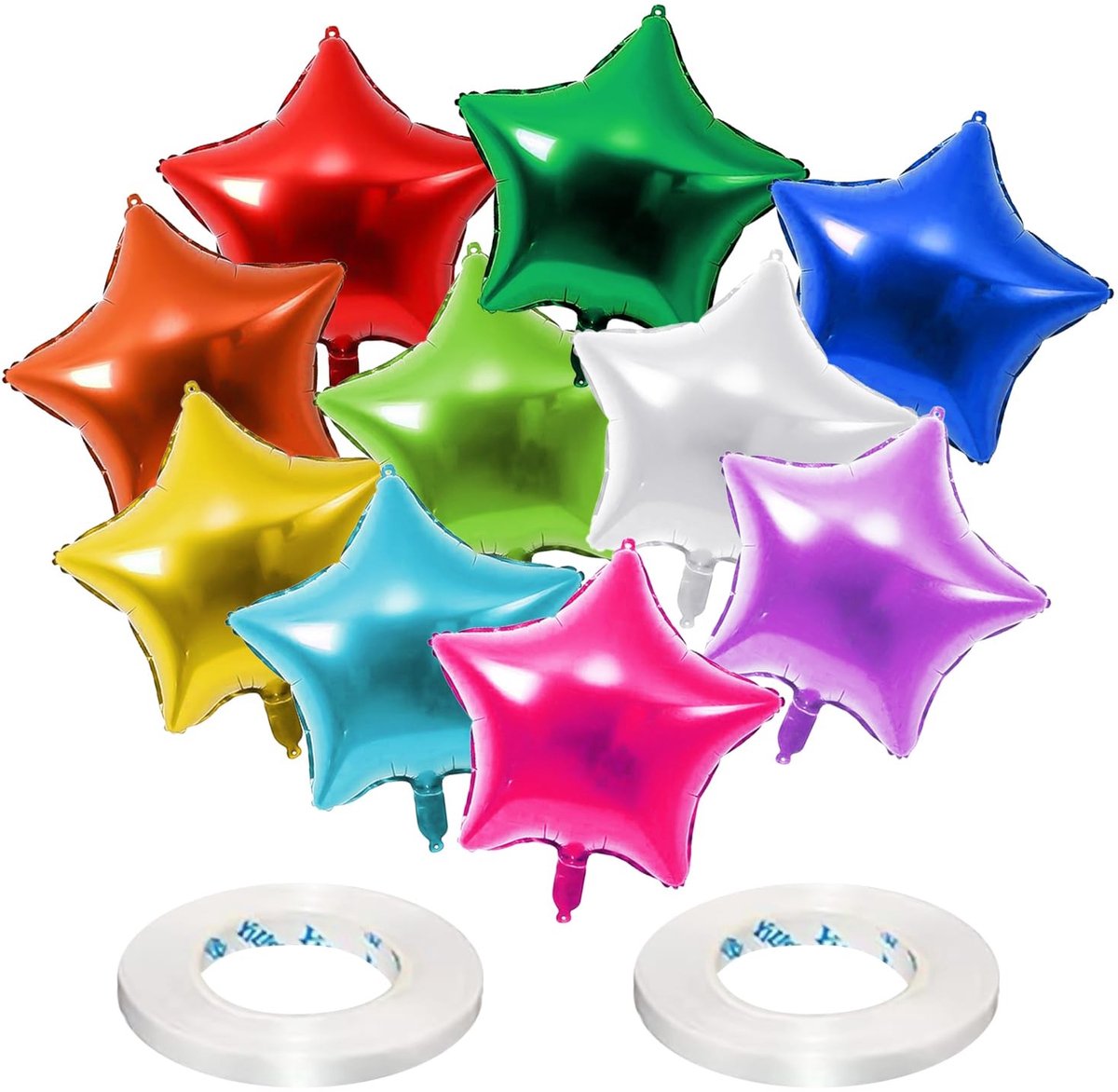 Dailygoods - Set van 10 Sterfolieballonnen voor Verjaardagsdecoratie