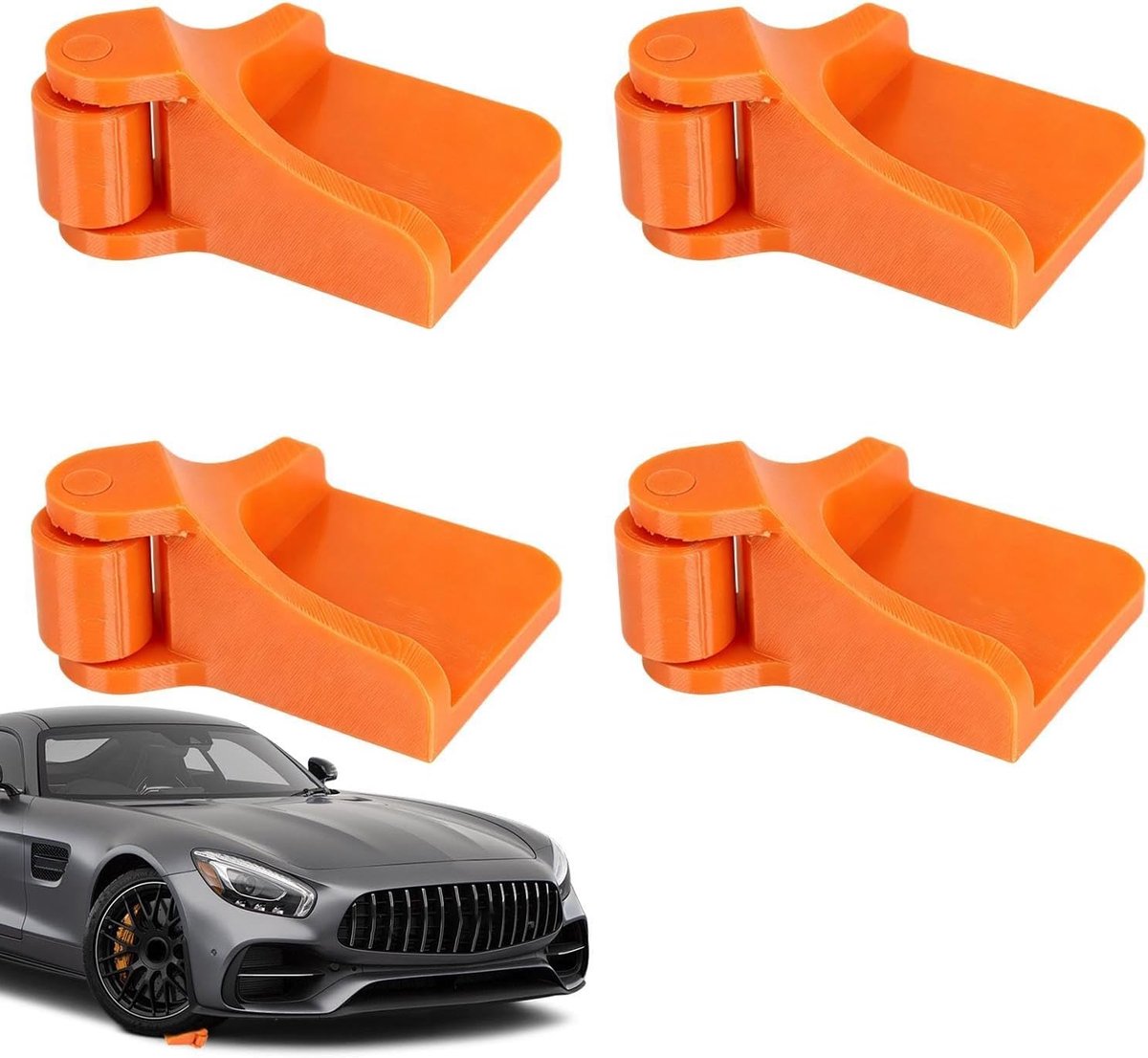 Slanggeleider - Wielrol - Voertuig reinigen - Soepele slangbeweging - 4 stuks - Oranje
