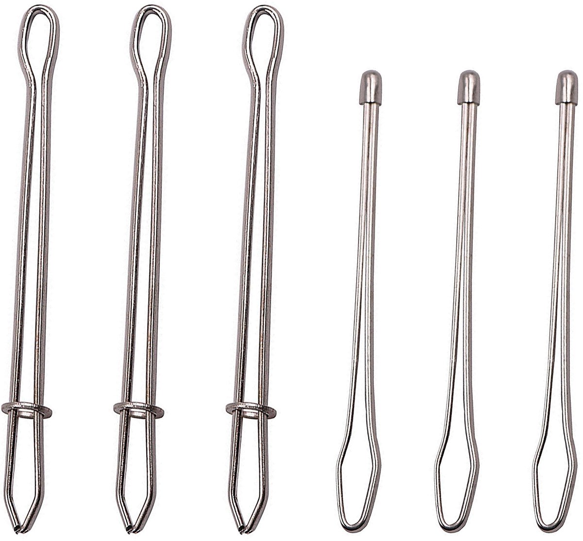 Dailygoods- Inrijgnaalden Set van 6 - Snoerinrijgers - Koordinrijger - Lintclips - Draadtang - Verstelbare Klemring - Hoogwaardig Metaal - Snoerinrijger