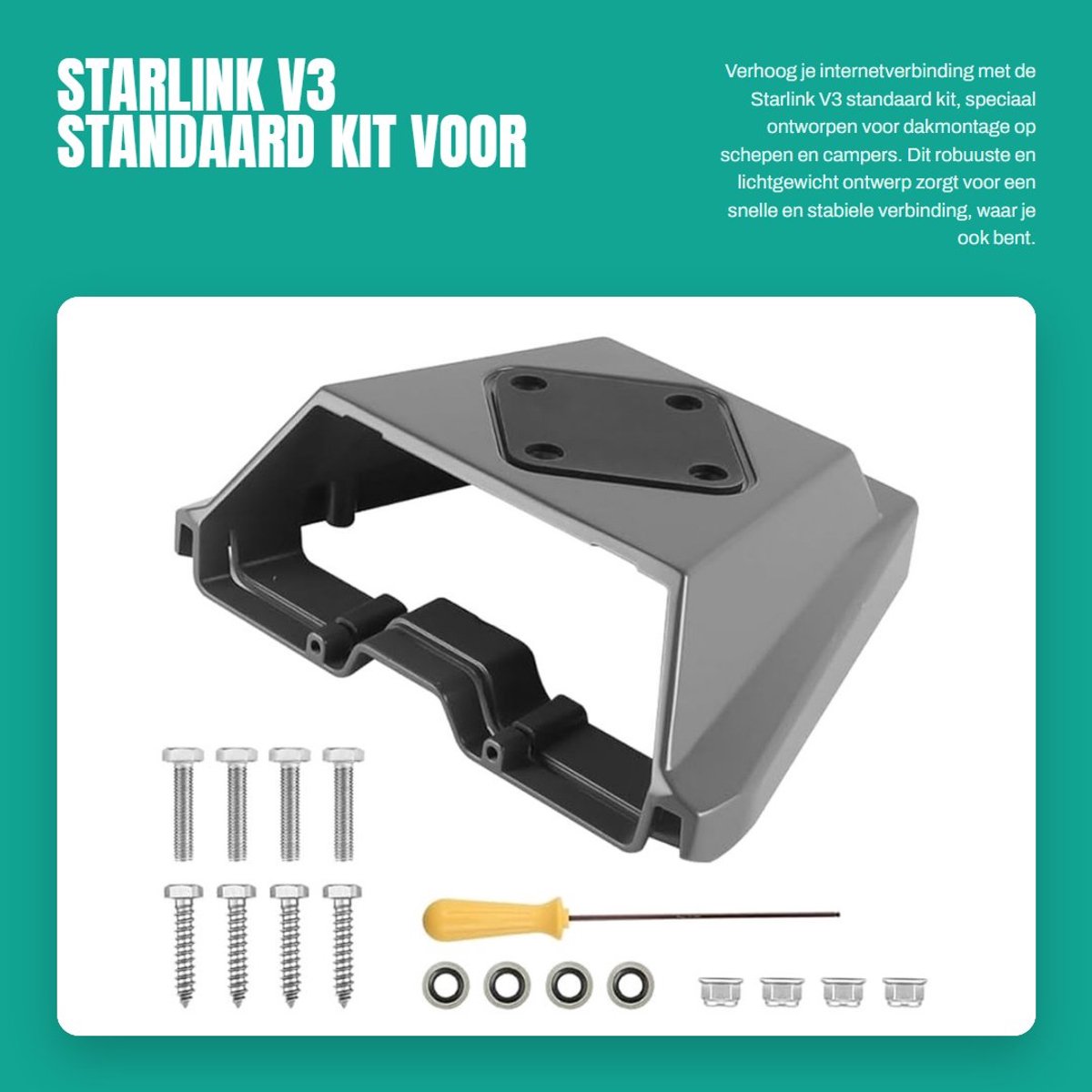 Dailygoods - Starlink V3 Standaard Kit voor Dakmontage op Schepen en Campers