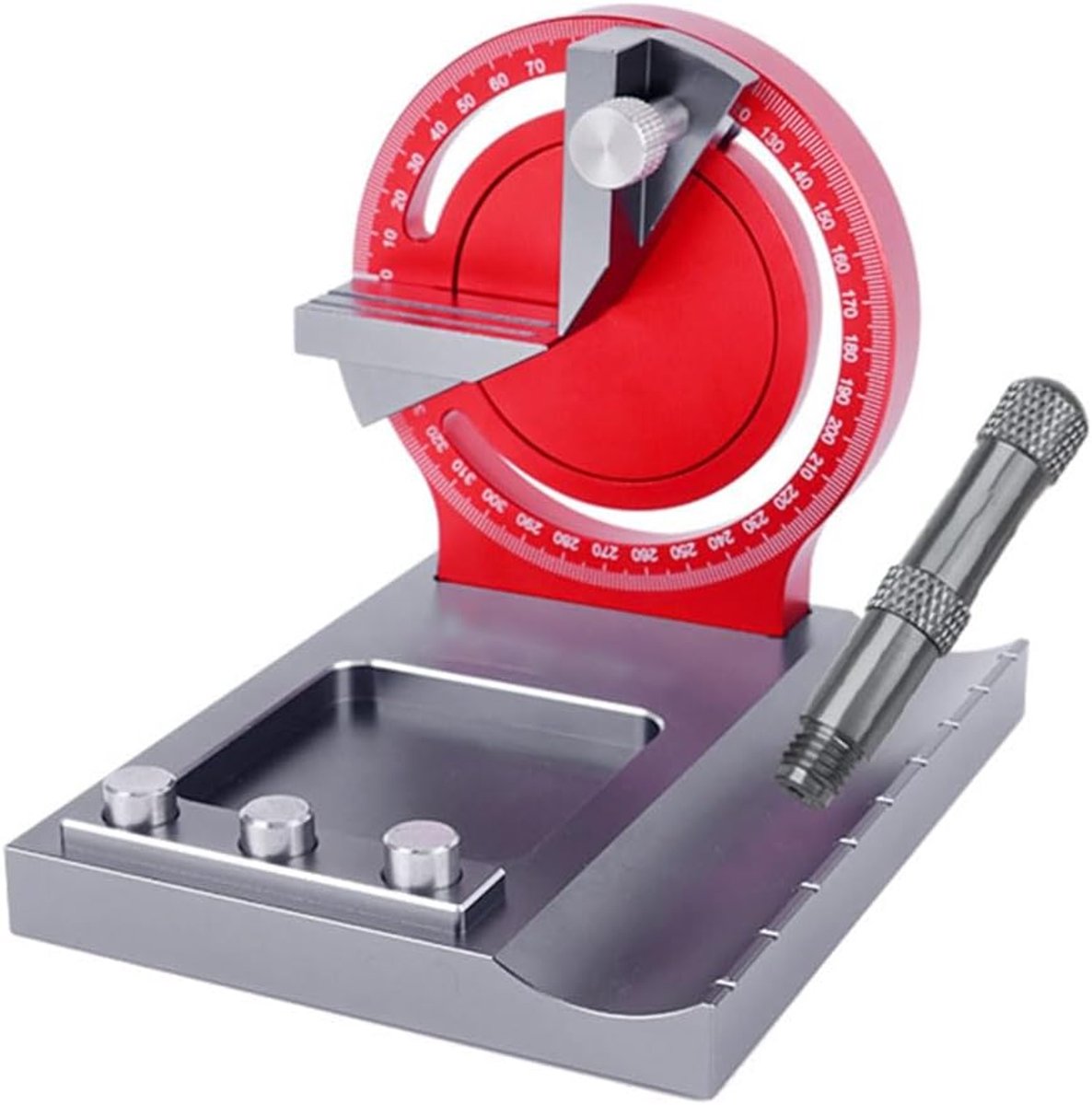 Positionerings Werkstation - Hulpstuk Modelbouw - Precisie Lijmen - 320° Roteerbaar - 18 x 15 x 10 cm - Rood