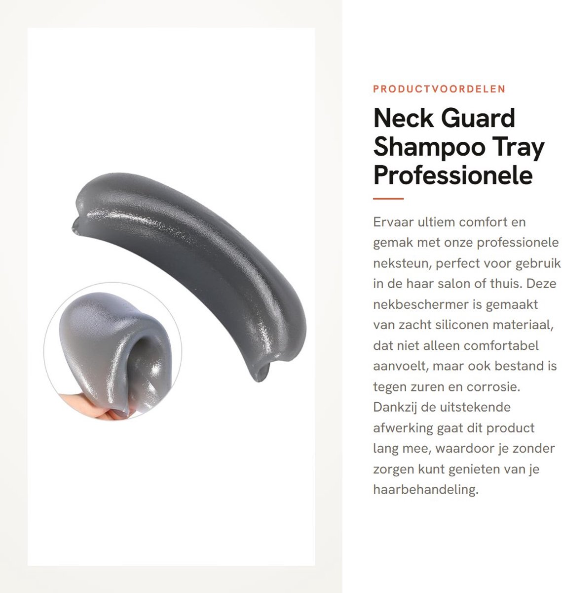 Dailygoods- Nekkraag Antislip - Zacht Siliconen - Professionele Shampoo Houder - Gemakkelijk Schoon te Maken - Universele Pasvorm - Comfortabel Ontwerp