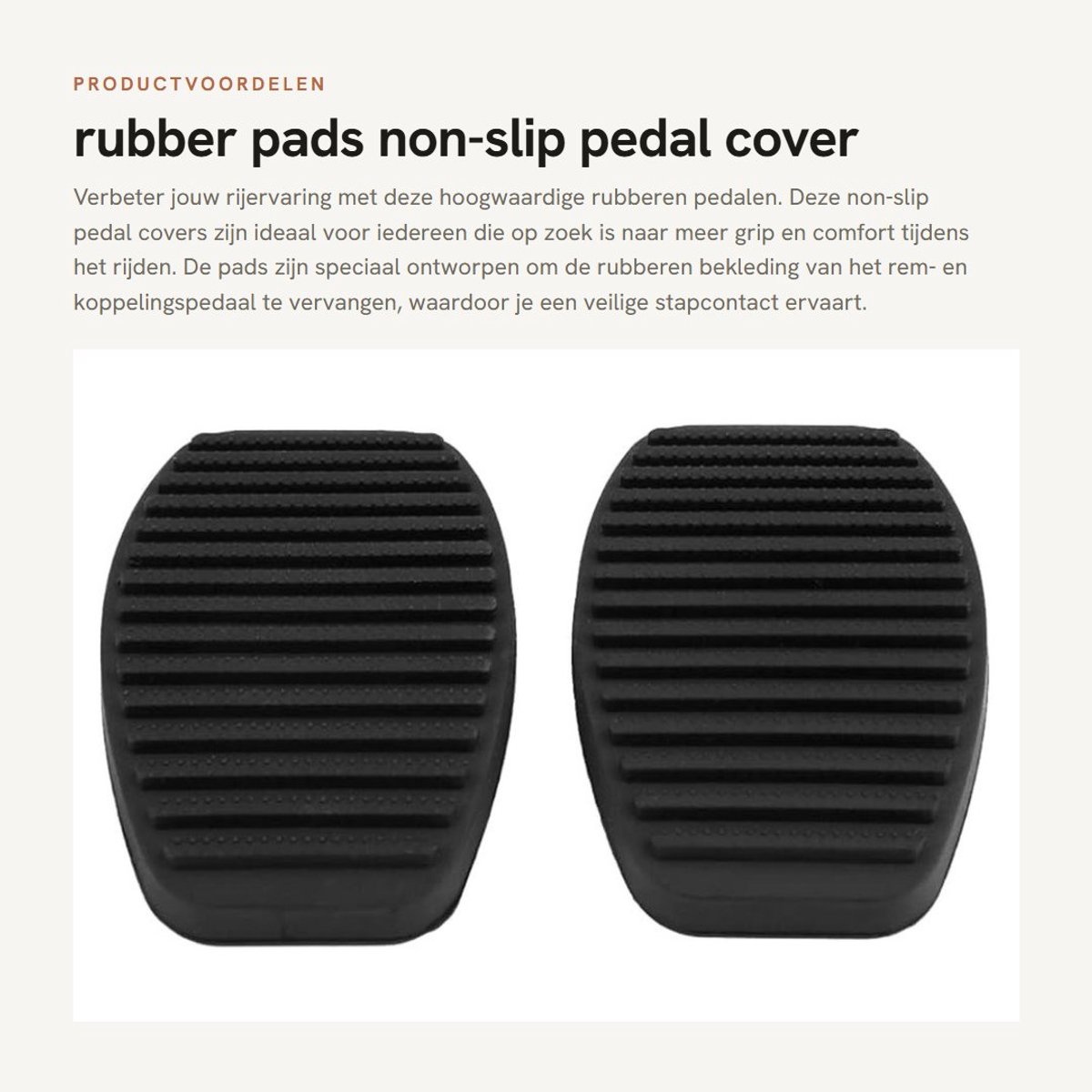 Dailygoods- Rubber Pads - Hoge Hardheid - Antislip Pedal Cover - Perfecte Pasvorm - Comfortabel Rijgevoel - Vervangingsaccessoire - Hoogwaardige Kwaliteit - Pedalcover
