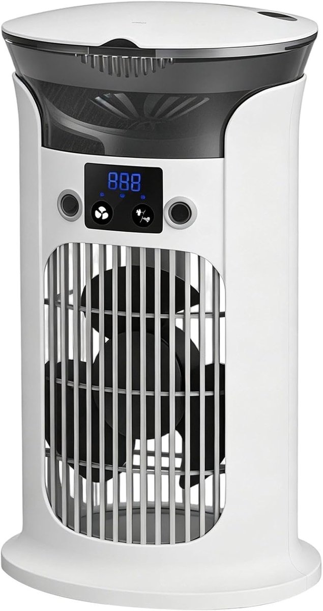 Airconditioner Ventilator - Draagbare Koeler - Persoonlijk Comfort - Verstelbare Windsnelheden - 16x16x16 cm - Wit