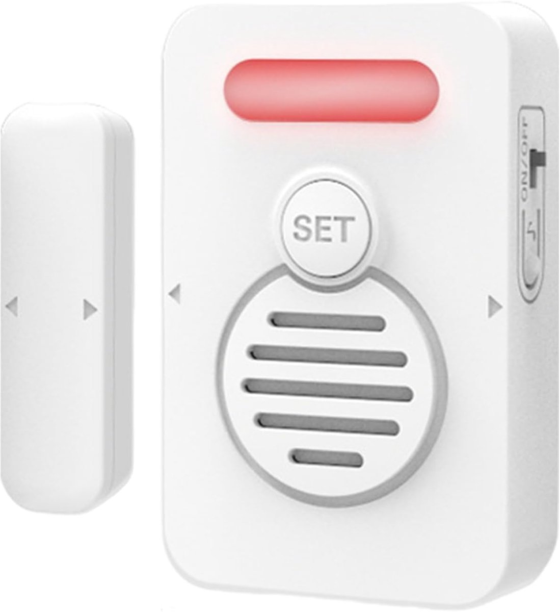 Deur Open Alarm - Veiligheidssensor Voice - Energie Besparen - Spraak Waarschuwing - 6.2x5.2x2cm - Wit
