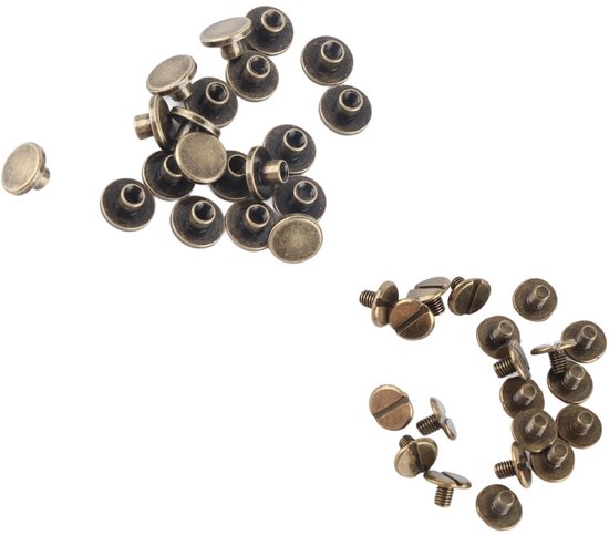 Klinknagels Set van 20 - Klinknagels met Platte Kop - Klinknagels voor Leer - Klinknagels voor DIY - Klinknagels 5mm - Klinknagels 6,5mm - Klinknagel — afbeelding 5