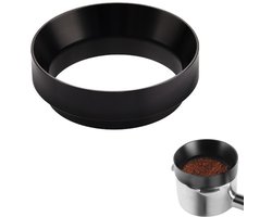 Dailygoods - Doseerring, 51 mm, koffietrechter voor koffie, magnetisch, trechter voor espresso, koffietrechter compatibel met filterhouder 51 mm, accessoires voor koffiezetapparaten voor barista, zwart