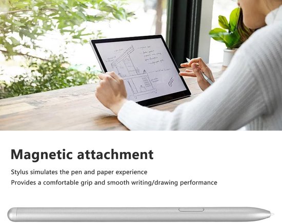 Dailygoods- Stylus Pen 4096 Niveaus Drukgevoeligheid - Touchscreen Pen - Nauwkeurige Aanraak - Magnetische Bevestiging - Duurzaam - Soepel Schrijven - Tekenpen — afbeelding 4