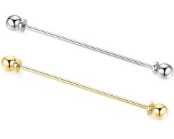 Dailygoods- Dasspeld Gouden Dasspeld - Kraag Pin - Stropdas Clip - Broche - Revers Pin - Heren Accessoires - Kraagspeld