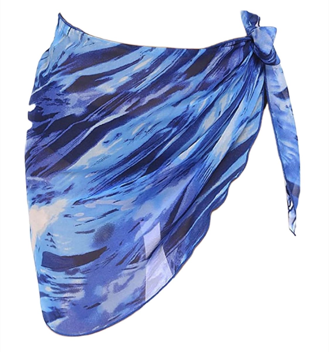 Dailygoods- Strandwikkelsarong - Chiffon - Damesstrandwikkelrok - Lichtgewicht - Soepel - Ideaal voor vakantie - Comfortabel voor elke gelegenheid - Strandcover-up
