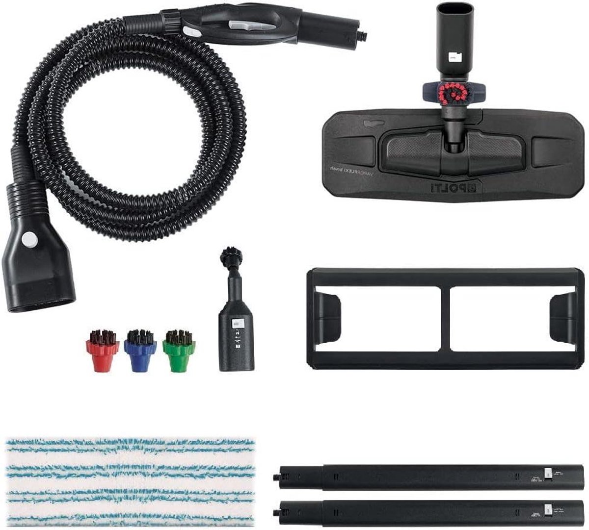 Stoomreiniger Accessoires - Reinigingsset Onderdelen - Gronden Reinigen - Hoge Druk Stoom - 2.32 Kilogram - Zwart