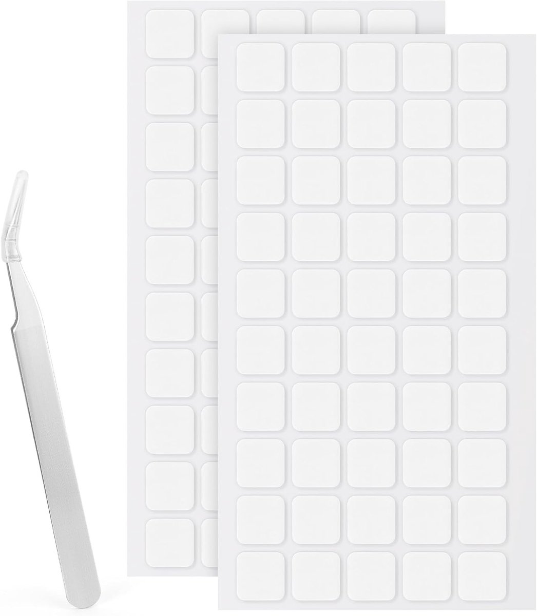 Dubbelzijdige Zelfklevende Dots | 100 Stuks | 15MM | Vierkante Verwijderbare Nano Plak Dots | Sterk Plakband | Watervaste Kleine Stickers voor DIY Projecten