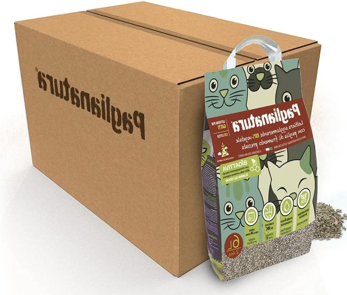 Kattenbakvulling Set - Natuurlijke Vulling - Hygiënisch Huisdier - Geur Neutraliserend - 6 Pak Van 2.4kg - Natuurlijk