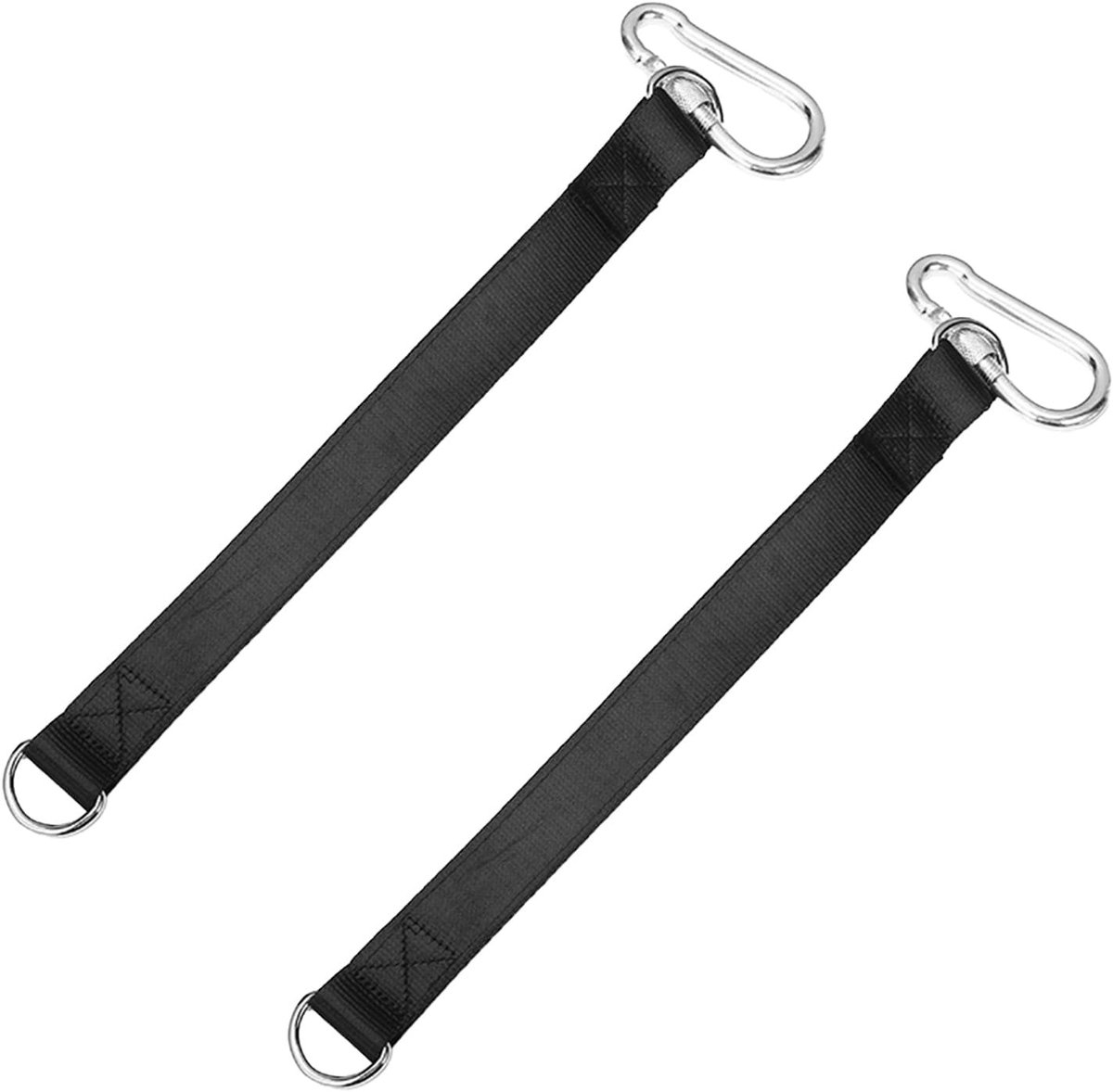 Zware Dubbele Polyester Hangmat Bevestiging met D-Ringen en Karabijnhaken voor Buitenactiviteiten, Fitness en Schommels