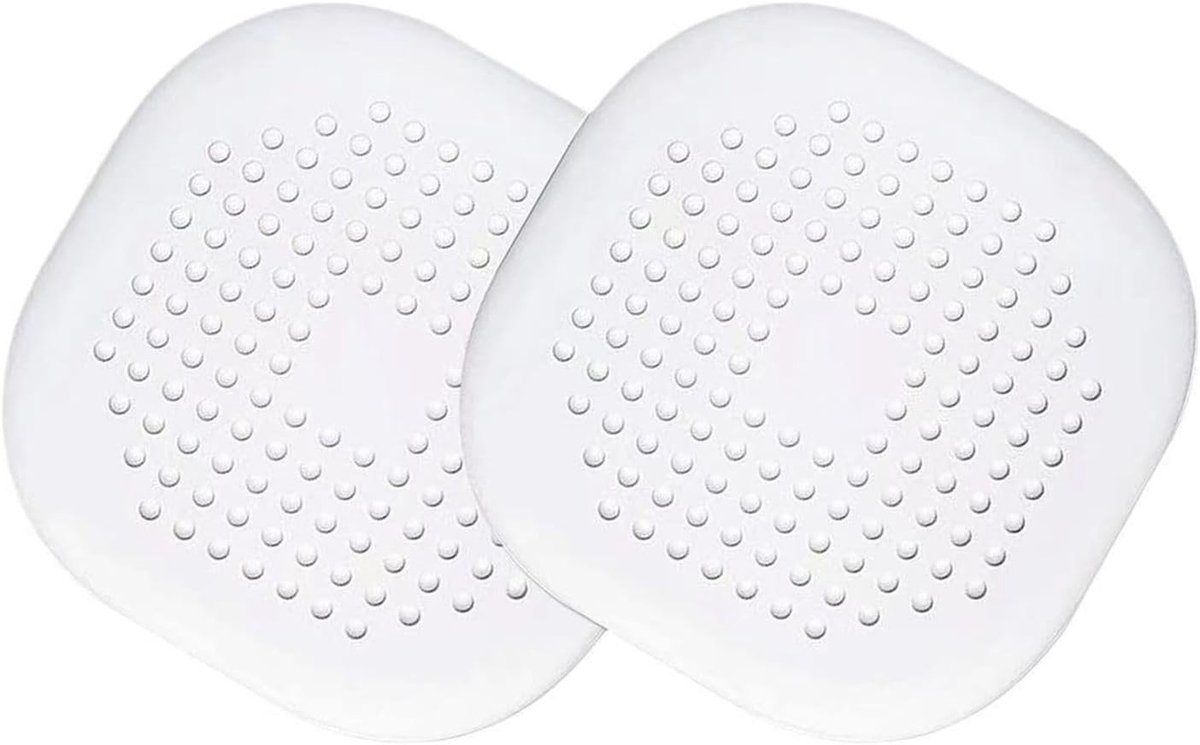 Siliconen Afvoerzeef Set van 2 Stuks voor Douche en Badkuip, Met Zuignap voor Eenvoudige Bevestiging, Ideaal voor Keuken en Badkamer