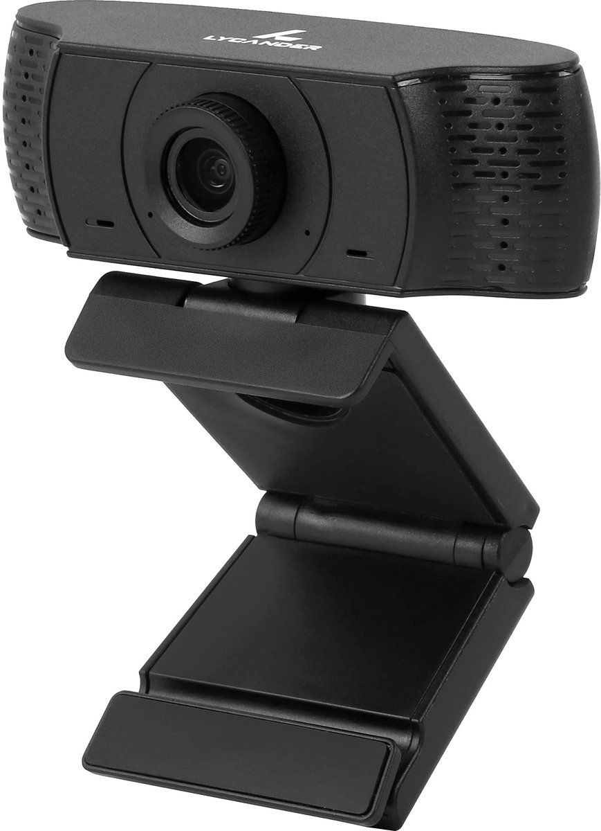 SnelShoppen - LYCANDER USB HD webcam met geïntegreerde microfoon, 720p high-definition, 30 fps, USB-kabel voor desktop, laptop, Windows, Mac, Linux, s